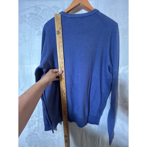 Izod Sweater Medium Blue NEW Tex Crew Neck Skipper Stretch - Picture 8 of 8